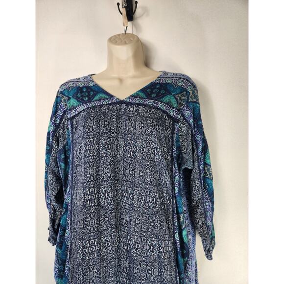 Lucky Brand‎ SZ 1X tunic top Boho Peasant hippie whimsical - Picture 4 of 8